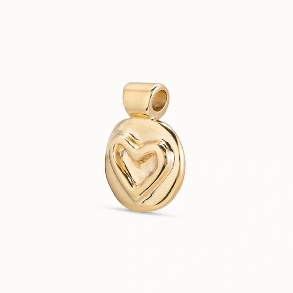 NEW | 18K GOLD PLATED 2MM HEART CHARM FOR NECKLACE | CHARM ONLY - Picture 3 of 4